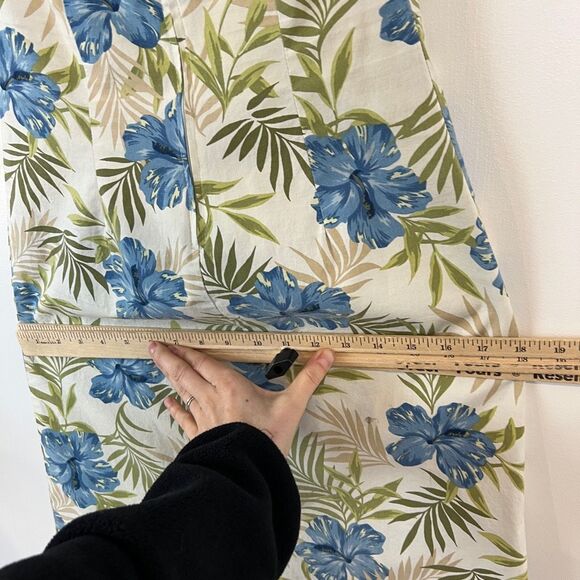 Y2K Peep Studio Juniors Size 3 White Blue Floral Strapless Summer Dress USA VTG - Picture 10 of 14